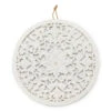 White Carved Medallion Round Wall Plaque