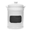 White Farmhouse Chalkboard Canister With Lid, 83 Oz.