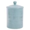 Distressed Aqua Ceramic Canister, 78 Oz.
