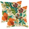 16" Lensing Jungle Outdoor Throw Pillows, 2-Pack