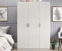 Ivory Oak 3-Door Storage Wardrobe -Northlight Outlet Home Store 810561398 1