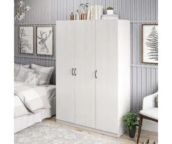 Ivory Oak 3-Door Storage Wardrobe -Northlight Outlet Home Store 810561398 2