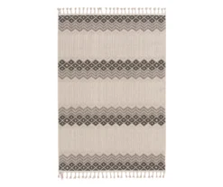 Malden Gray Geometric Stripe Area Rug, (8' X 10')