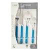 Real Living Teal Handle 16-Piece Flatware Set