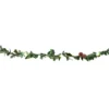 10.6' Frosted Berry & Holly Garland Light Set, 30-Lights