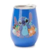 Disney Lilo & Stitch Blue Stitch Stainless Steel Travel Stemless Wine Mug, 10 Oz.