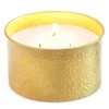 White Cashmere Gold Hammered Tin 3-Wick Candle, 21 Oz.