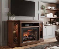 66" Heirloom Cherry Electric Fireplace Console -Northlight Outlet Home Store 810570830 4