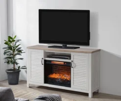 54" 2-Tone Shutter Door Electric Fireplace Console 10 54" 2-Tone Shutter Door Electric Fireplace Console -Northlight Outlet Home Store 810571321 A8 02