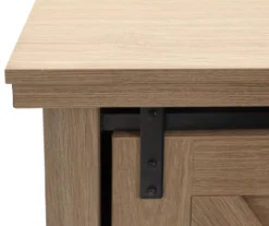 60" Light Brown Oak Barn Door Melamine Electric Fireplace 8 60" Light Brown Oak Barn Door Melamine Electric Fireplace -Northlight Outlet Home Store 810571322 3