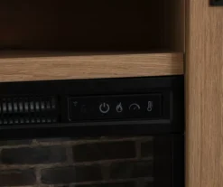 60" Light Brown Oak Barn Door Melamine Electric Fireplace 9 60" Light Brown Oak Barn Door Melamine Electric Fireplace -Northlight Outlet Home Store 810571322 4