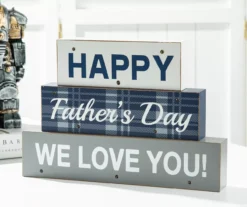 "Happy Father's Day" LED Stack Block Tabletop Decor -Northlight Outlet Home Store 810574262 3