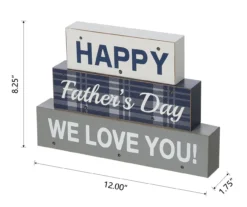 "Happy Father's Day" LED Stack Block Tabletop Decor -Northlight Outlet Home Store 810574262 5