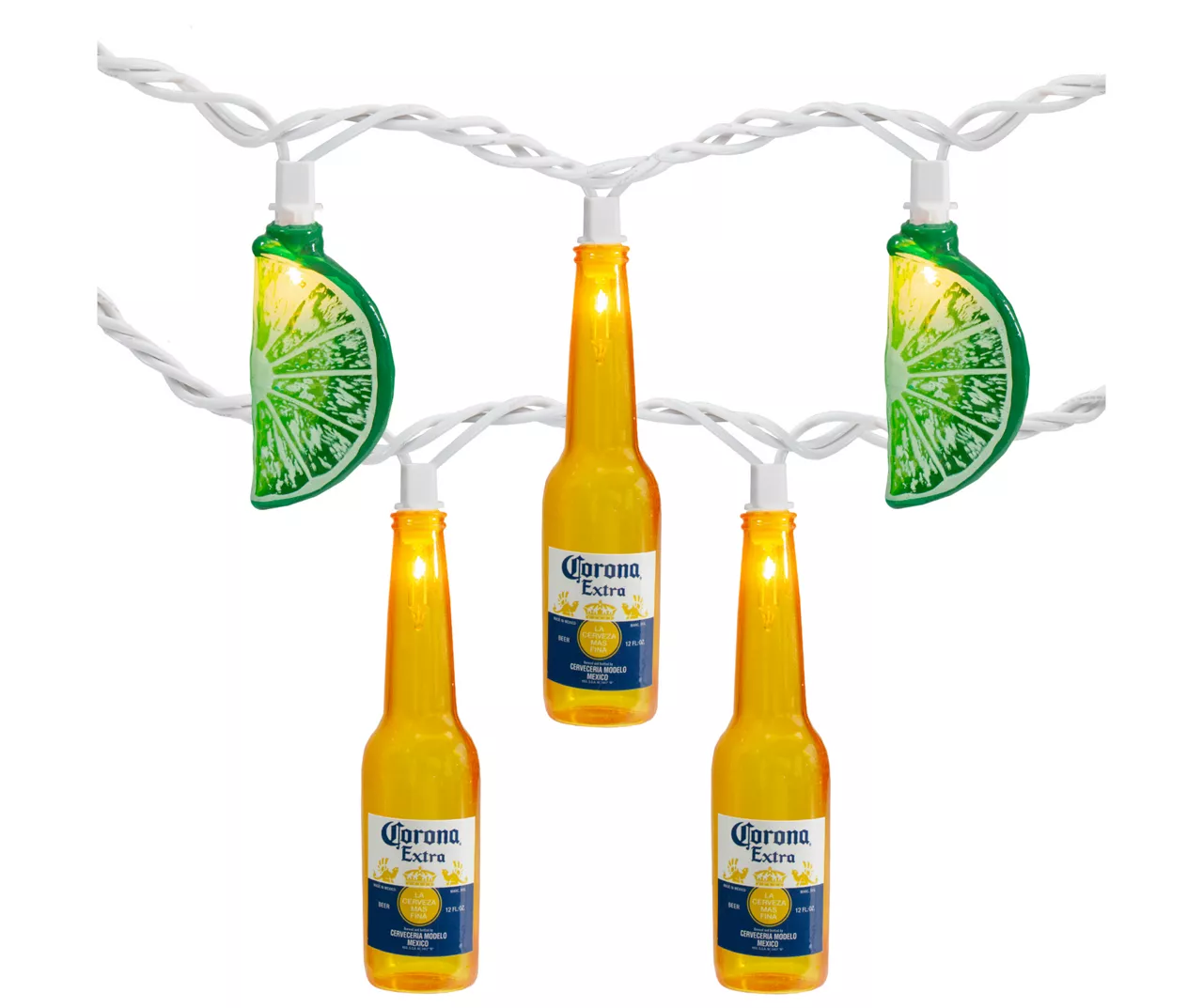 Northlight Corona Extra Bottle & Lime Mini Light Set, 10-Lights 1 Northlight Corona Extra Bottle & Lime Mini Light Set, 10-Lights