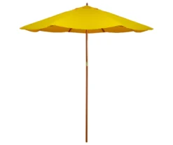 Northlight 9' Yellow Market Wood Patio Umbrella