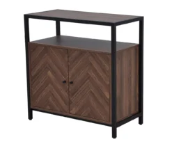 Walnut Chevron 2-Door Storage Cabinet -Northlight Outlet Home Store 810584249 A3