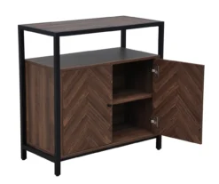 Walnut Chevron 2-Door Storage Cabinet -Northlight Outlet Home Store 810584249 A7 3