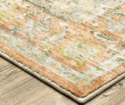 Savage Orange & Blue Floral Medallion Area Rug, (7.5' X 10') -Northlight Outlet Home Store 810584605 2