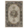 Vedanga Beige & Dark Gold Floral Geometric Area Rug, (7.1' X 10')