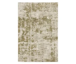 Velimyr Beige & Dark Gold Abstract Area Rug, (7.1' X 10')