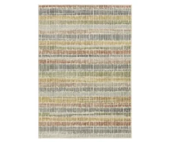 Seymour Ivory & Multi-Color Dash Stripe Area Rug, (6.7' X 9.2')