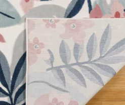 Nauru Blue & Pink Floral Outdoor Area Rug, (8' X 10') 7 Nauru Blue & Pink Floral Outdoor Area Rug, (8' X 10') -Northlight Outlet Home Store 810586608 810586609 810586610 A2 1