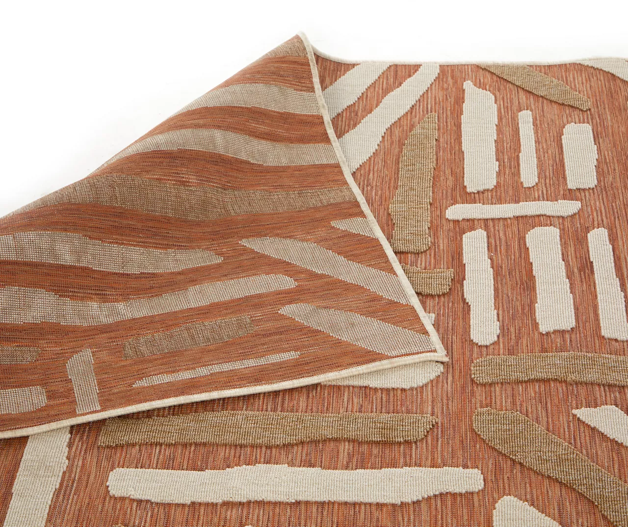 Evora Brick Abstract Outdoor Area Rug, (5' X 7') 2 Evora Brick Abstract Outdoor Area Rug, (5' X 7') - Image 2