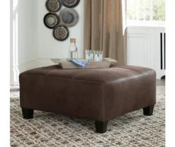 Signature Design By Ashley Navi Faux Leather Oversized Accent Ottoman -Northlight Outlet Home Store 810587440 4