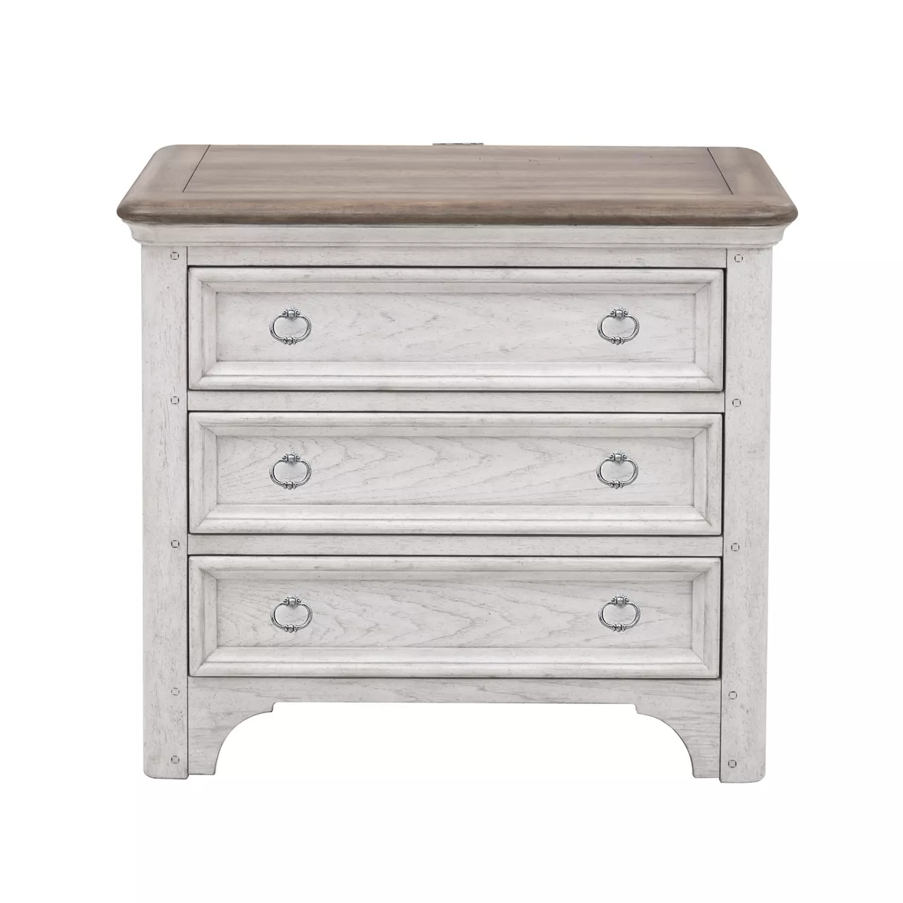 Glendale Estates 3-Drawer Nightstand With USB Charging 1 Glendale Estates 3-Drawer Nightstand With USB Charging