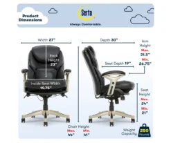 Claremont Black Bonded Leather Office Chair -Northlight Outlet Home Store 810590374 6