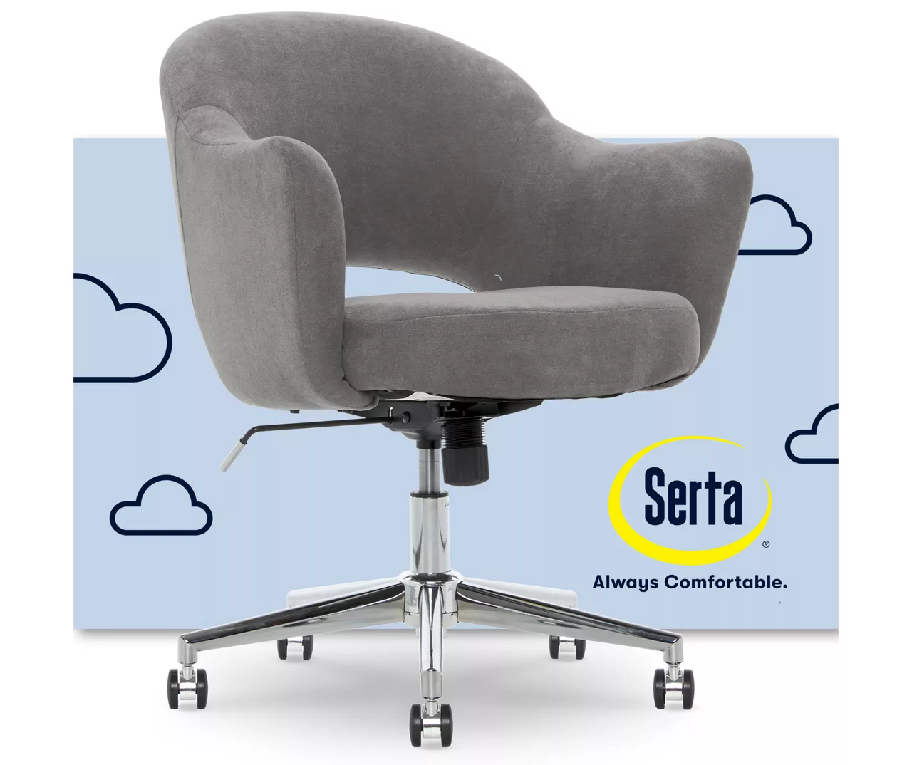 Valetta Gray Microfiber Office Chair 8 Valetta Gray Microfiber Office Chair - Image 8