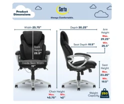 Serta Bryce Bonded Leather Office Chair 38 Serta Bryce Bonded Leather Office Chair -Northlight Outlet Home Store 810590389 6