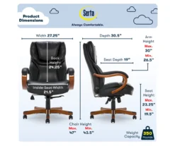 Serta Conway Big & Tall Bonded Leather Office Chair -Northlight Outlet Home Store 810590408 7 1