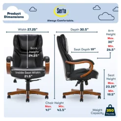 Serta Conway Big & Tall Bonded Leather Office Chair -Northlight Outlet Home Store 810590408 71 1