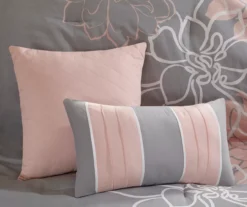 Jane Gray & Blush Floral King 7-Piece Comforter Set -Northlight Outlet Home Store 810590685 810590684 810590683 810590682 4