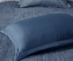 Kelan Navy Streak Patchwork Seersucker California King 7-Piece Comforter Set 24 Kelan Navy Streak Patchwork Seersucker California King 7-Piece Comforter Set -Northlight Outlet Home Store 810590761 810590862 810590861 10