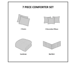 Kelan Navy Streak Patchwork Seersucker California King 7-Piece Comforter Set 29 Kelan Navy Streak Patchwork Seersucker California King 7-Piece Comforter Set -Northlight Outlet Home Store 810590761 810590862 810590861 15