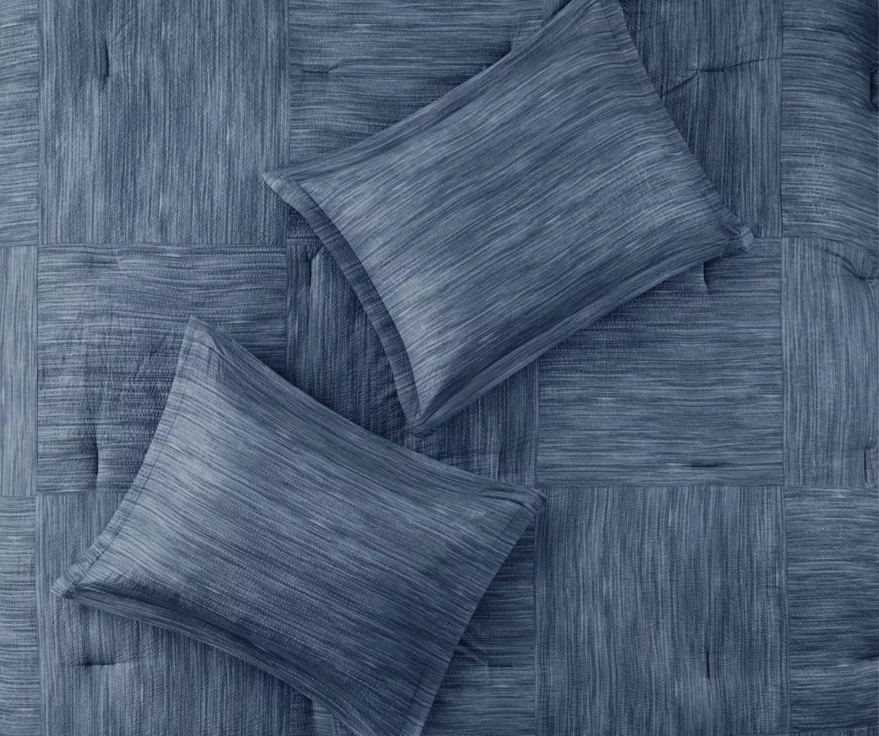 Kelan Navy Streak Patchwork Seersucker California King 7-Piece Comforter Set 6 Kelan Navy Streak Patchwork Seersucker California King 7-Piece Comforter Set - Image 6