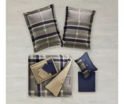 Rick Navy & Beige Crisscross Queen 9-Piece Comforter Set 14 Rick Navy & Beige Crisscross Queen 9-Piece Comforter Set -Northlight Outlet Home Store 810590798 810590797 810590796 810590795 4