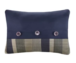 Rick Navy & Beige Crisscross Queen 9-Piece Comforter Set 16 Rick Navy & Beige Crisscross Queen 9-Piece Comforter Set -Northlight Outlet Home Store 810590798 810590797 810590796 810590795 6