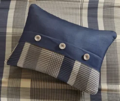 Rick Navy & Beige Crisscross Queen 9-Piece Comforter Set 17 Rick Navy & Beige Crisscross Queen 9-Piece Comforter Set -Northlight Outlet Home Store 810590798 810590797 810590796 810590795 7