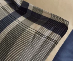 Rick Navy & Beige Crisscross Queen 9-Piece Comforter Set 18 Rick Navy & Beige Crisscross Queen 9-Piece Comforter Set -Northlight Outlet Home Store 810590798 810590797 810590796 810590795 8