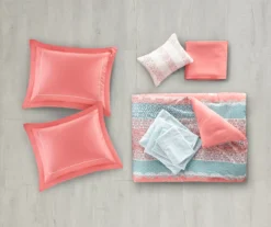 Blaire Coral & Aqua Boho Medallion Twin XL 8-Piece Comforter Set 14 Blaire Coral & Aqua Boho Medallion Twin XL 8-Piece Comforter Set -Northlight Outlet Home Store 810590806 810590805 810590804 810590803 4