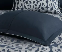 Eliot Navy & White Damask Jacquard California King 8-Piece Comforter Set 23 Eliot Navy & White Damask Jacquard California King 8-Piece Comforter Set -Northlight Outlet Home Store 810590837 810590836 810590835 10