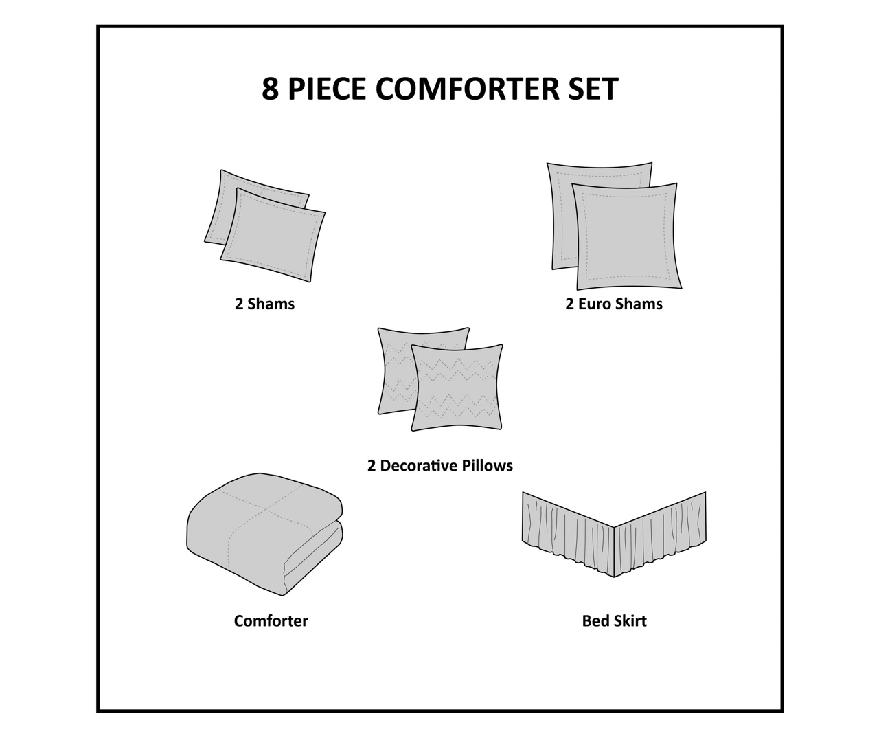 Eliot Navy & White Damask Jacquard California King 8-Piece Comforter Set 14 Eliot Navy & White Damask Jacquard California King 8-Piece Comforter Set - Image 14