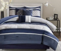 Burnett Color Block Pintuck Comforter Set