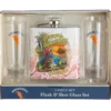 "5 O'Clock Somewhere" Orange Parrot 3-Piece Flask & Shot Glass Set