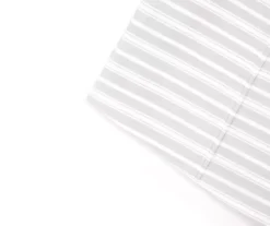 Gray & White Stripe Twin 3-Piece Microfiber Sheet Set