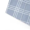 Blue & White Grid Plaid Twin 3-Piece Microfiber Sheet Set