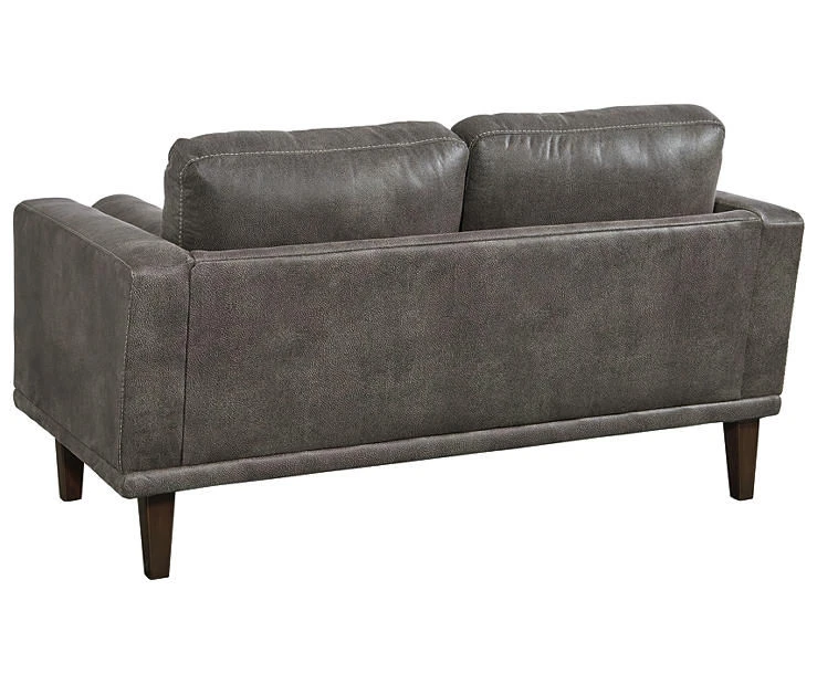 Arroyo Smoke Faux Leather Loveseat 4 Arroyo Smoke Faux Leather Loveseat - Image 4